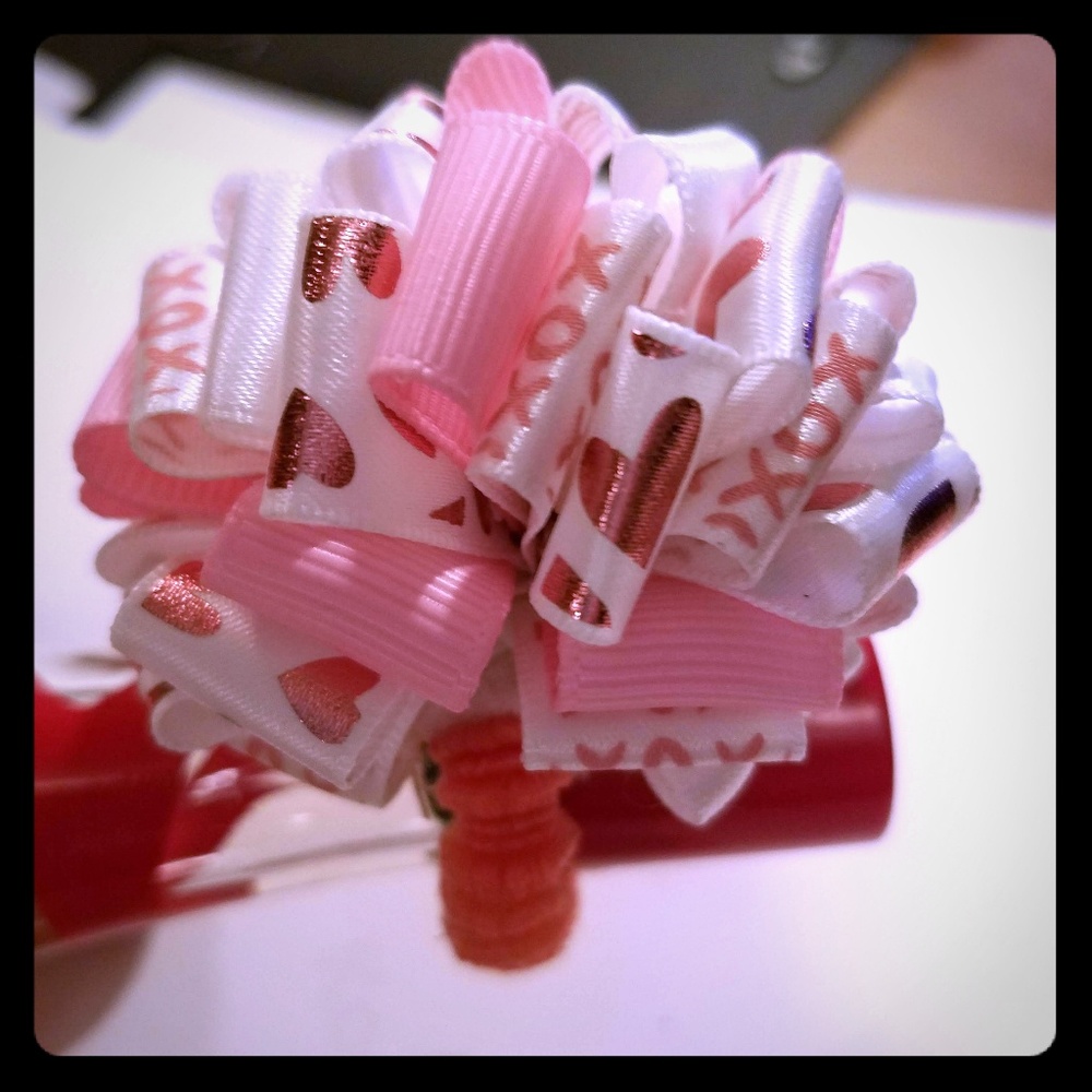 Handmade pompom hairties